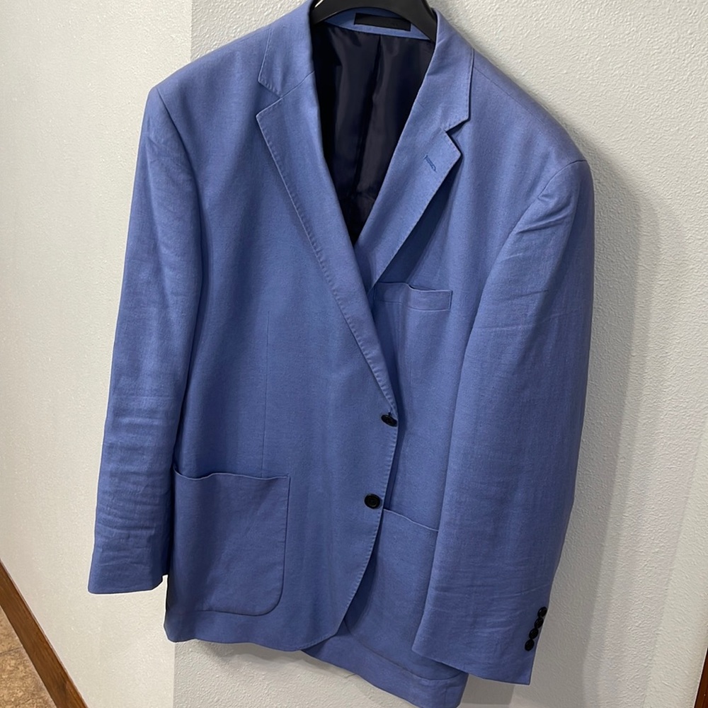 Geoffrey Beene linen blazer - light blue